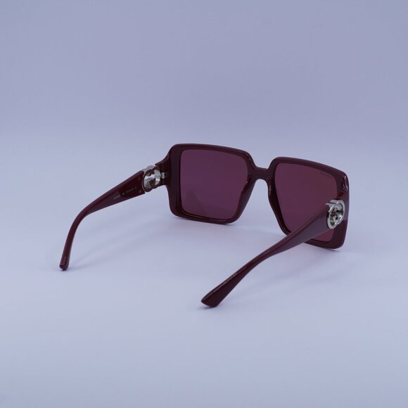 Gucci GG1692S 005 Sunglasses Burgundy Square Frame, Burgundy Lenses - Picture 9 of 11